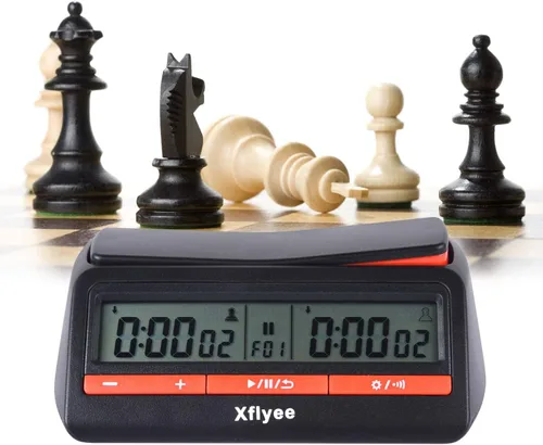 Vista 2 de Reloj de ajedrez digital, nuevo 2023, temporizador de ajedrez disponible para temporizador portátil para juegos de mesa y ajedrez con función