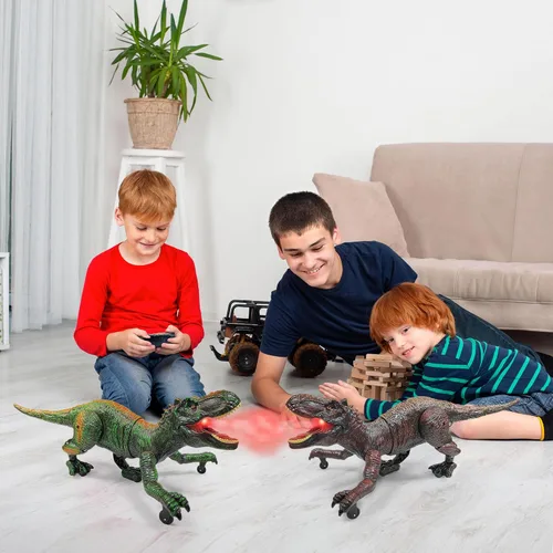 Vista 6 de Juguetes de dinosaurio a control remoto para niños de 3-5, 5-7, 8-12, 10-12, juguete electrónico RC T Rex Dino robot para niños, los mejores regalos