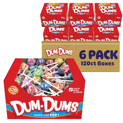 Vista 7 de Dum Dums Original, paletas, libre de la mayoría de alérgenos