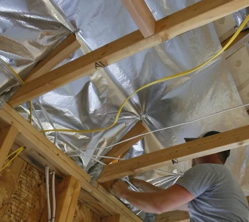 Vista 2 de Barrera radiante de Q-Lam – 1,000 o 500 pies cuadrados (48 pulgadas x 250 o 125 pies) de aluminio metalizado que bloquea el 95% del calor radiante