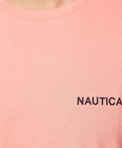 Vista 7 de Nautica - Camiseta de manga corta, color sólido y cuello redondo