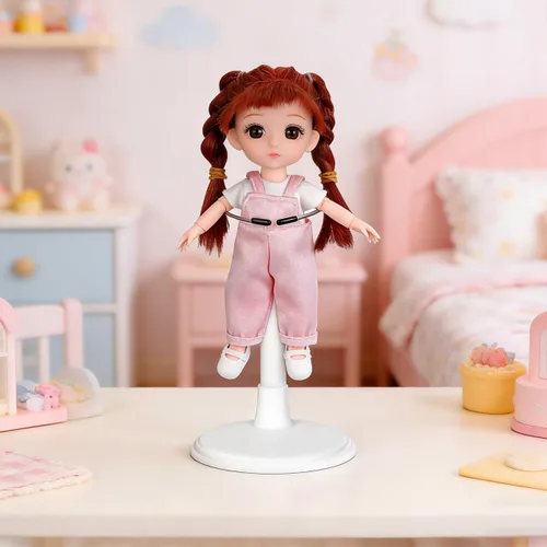 Vista 9 de Toddmomy White Doll Stands 2Pcs Adjustablen Doll Display Stand Bracket Support Bear Desktop Holder for Kids Dollhouse Accessories & Collectibles