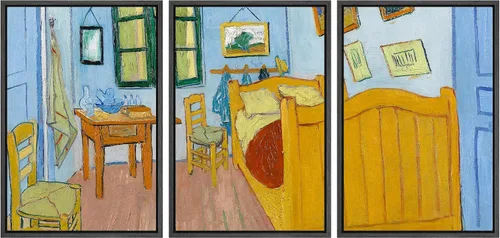 Vista 33 de wall26 Lienzo enmarcado para pared, juego de arte con flores de almendra de Vincent Van Gogh, naturaleza, ilustraciones de área silvestre, bellas