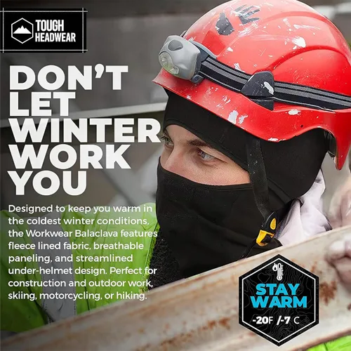 Vista 2 de Tough Headwear Máscara de esquí para mujeres y hombres – Pasamontañas – Cubierta térmica de invierno Shiesty – Equipo de clima frío para esquí