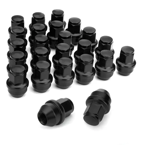 Vista 23 de Dynofit Tuercas de llanta OEM de 0.472 in x 1.5 para fusión 2005-2021, Escape 2001-2026, enfoque 2008-2018, tuercas de rueda de estilo de una pieza