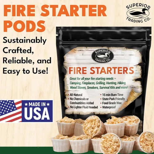 Vista 2 de Light-a-Fire, el mejor iniciador de fuego natural de Amazon, 30 vainas con contenedor