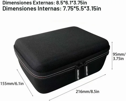 Vista 2 de Fuimlar Estuche rígido de EVA con espuma, 8.5 x 6.5 x 3.75 pulgadas, funda digital rígida EVA a prueba de golpes, adecuada para el almacenamiento