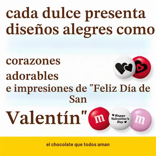 Vista 5 de M&M'S - Caramelos de chocolate para el día de San Valentín, 30 paquetes individuales
