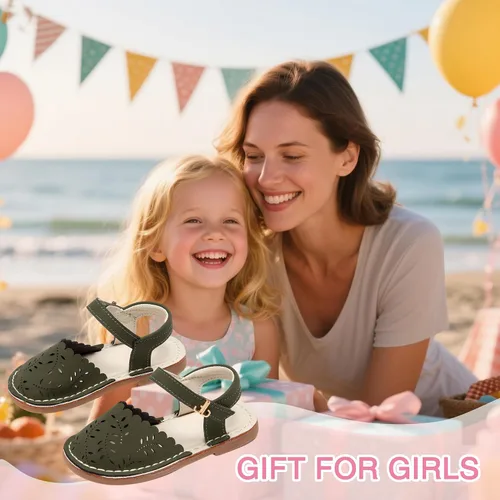 Vista 179 de THEE BRON Sandalias cómodas para niñas, zapatos para niños, sandalias rellenas
