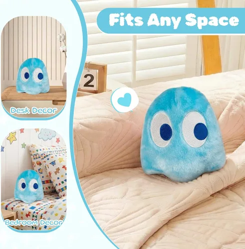 Vista 5 de Pingong Peluche fantasma azul, 6 pulgadas, animal de peluche suave, regalo de cumpleaños para niños y niñas