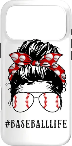 Vista 22 de Mom Messy Hair Bun Aviators Glasses Baseball Mother Life Case for iPhone 17