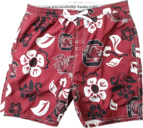 Vista 26 de Wes and Willy NCAA Traje de baño floral para hombre