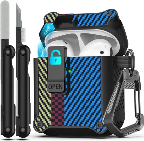 Vista 54 de RFUNGUANGO Fundas protectoras para Airpods de 2ª y 1ª generación, color 2º -Blanco