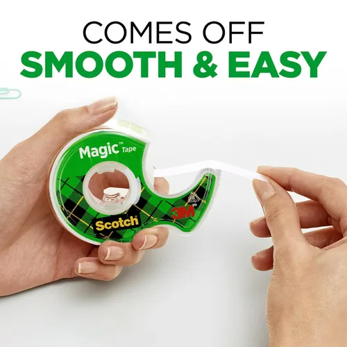 Vista 4 de Scotch Magic Tape, Dispensador recargable, 3/4" x 300", paquete de 3