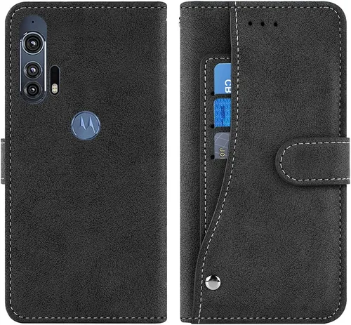 Vista 6 de Asuwish Funda compatible con Moto Edge Plus 2020 y protector de pantalla de vidrio templado, soporte para tarjetas de crédito, accesorios celulares