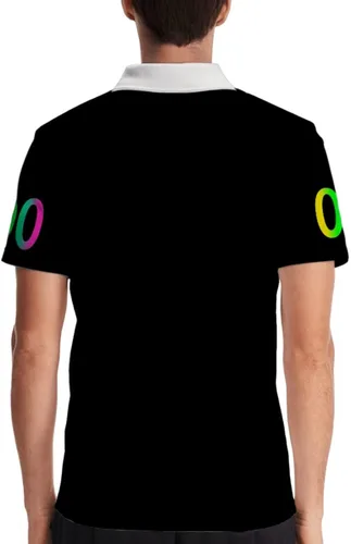 Vista 2 de Camisa polo personalizada para hombre, camisas de golf personalizadas, diseña tu propio logotipo de impresión personalizado, texto, foto, logotipo