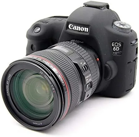 Vista 2 de Funda para Canon EOS 6D, ultrafina, ligera, de goma, suave, de silicona, para Canon EOS 6D (negro)