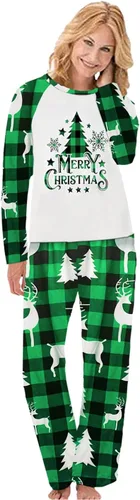 Vista 3 de Pijamas de Navidad para la familia, conjunto de pijamas de Navidad a juego para la familia, pijamas de Navidad para la familia, ropa de dormir 2023