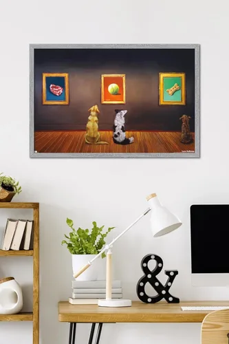 Vista 29 de Trends International Lucia Heffernan Art - Póster de pared de museo del perro, 22.375 x 34 pulgadas, versión enmarcada en negro Versión con marco