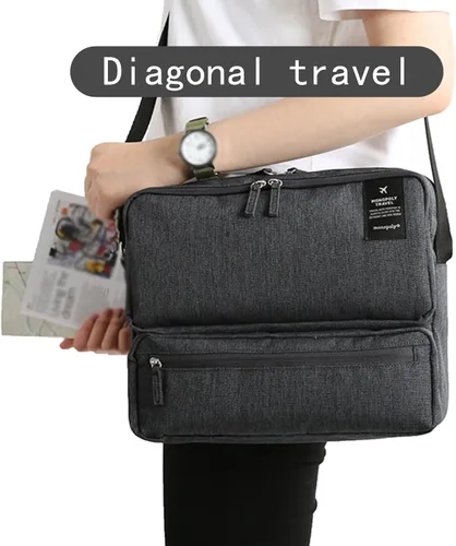 Vista 2 de Bolso de hombro para mujeres y hombres bolsa de hombro y mensajero para laptop bolsos de viaje con múltiples bolsillos bolsa de trabajo