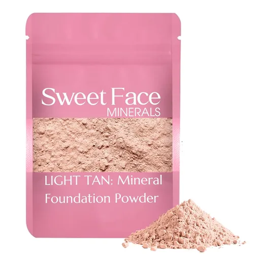 Vista 20 de Sweet Face Minerals - Recambio de polvo de base (BEIGE) (bolsa de 0.42 oz) por Sweet Face Minerals, polvo de maquillaje ligero y mineral suelto
