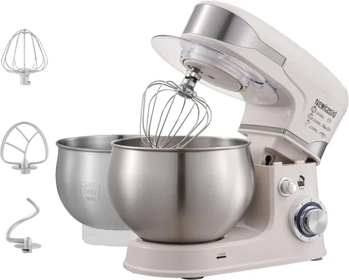 Vista 9 de Batidora de pie de dos tazones de 6 velocidades 5.3QT+3.2QT Negro (Charcoal Black)