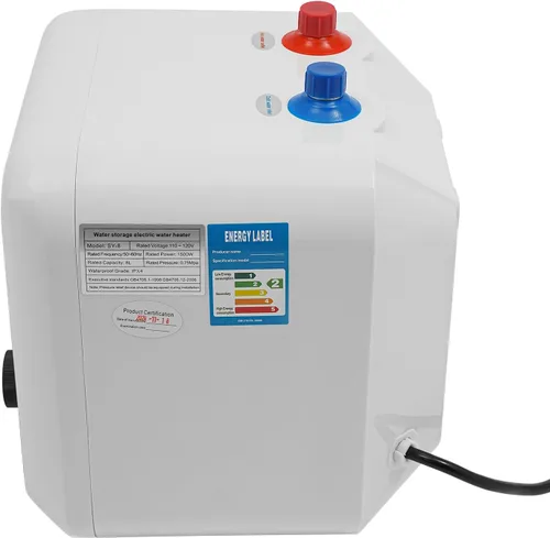 Vista 5 de Calentador de agua para tanque, 1500 W, 2.11 galones, calentador de agua eléctrico, mini tanque, calentador de agua de almacenamiento montado