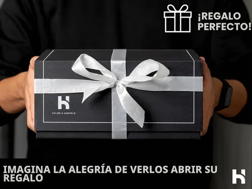 Vista 8 de Holme & Hadfield - Estación de acoplamiento de madera para teléfono con cajón y soporte para reloj