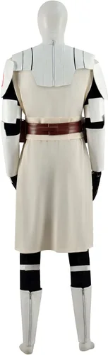 Vista 3 de Disfraz completo de Obi Wan Kenobi para adultos, uniforme de Halloween, disfraz de Jedi para hombres