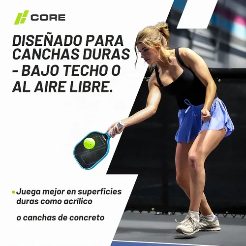 Vista 7 de CORE PRO2 Outdoor Pickleball Balls, 40-Hole Design, Textured Lime Green Surface, Consistent Bounce, Stable Flight and Crack-Resistant Construction