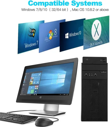 Vista 6 de PCIE - Tarjeta de expansión USB 3.0, 7 puertos (5X tipo A y 2 USB C) Tarjeta PCIe Super Speed PCI Express USB3 Hub Controller Adaptador para Windows