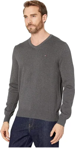 Vista 6 de Tommy Hilfiger Suéter esencial de algodón con cuello en V para hombre