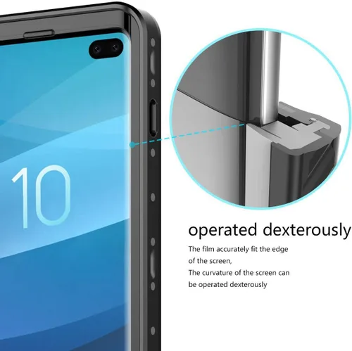 Vista 9 de Goodaa Funda impermeable para Samsung Galaxy S10 Plus, protector de pantalla integrado, certificado IP68, protección subacuática, a prueba
