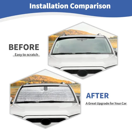 Vista 2 de RT-TCZ Parasol Visor de Parabrisas para 4Runner para Toyota 4Runner 2010-2023 Accesorios de Parasol de Ventana Delantera