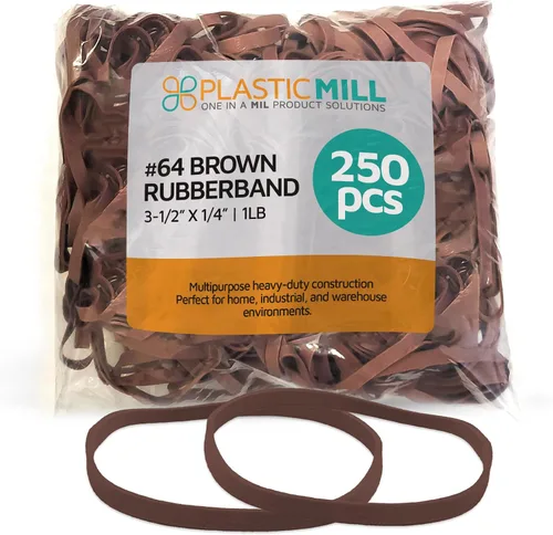 Vista 20 de Gomas de goma PlasticMill - Tamaño #33 - Gomas de color argyle púrpura - 1LB/500 unidades Size 33 Rubber Bands, Office Supplies, Argyle Purple