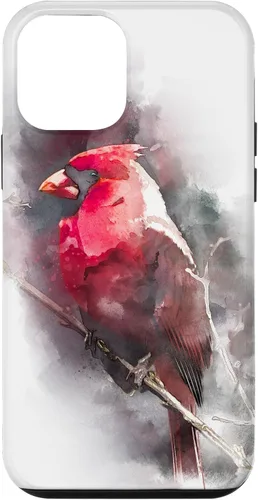 Vista 16 de Beautiful Watercolor Red Cardinal Bird Watching Animal Gift Case for iPhone 17