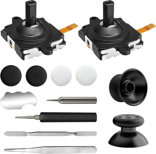 Vista 7 de Joystick Replacement Kit for Oculus Quest 2/3 Controller, OLCLSS Repair Accessories for Meta Quest 2/3 Controller, Include 2 Joysticks, T5