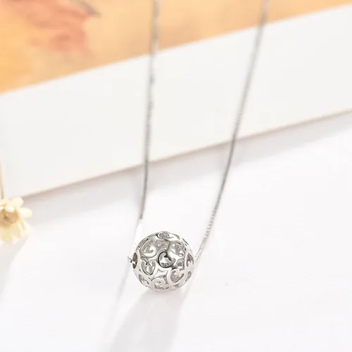 Vista 6 de Collares Merdia 925 de plata esterlina con cadena de esferas y pendiente para mujer dijes