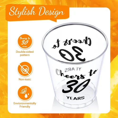 Vista 3 de Zubebe 100 vasos de chupito de cumpleaños de 2 onzas, vasos desechables de 2 onzas, regalos de fiesta de cumpleaños para ella y él, mujeres