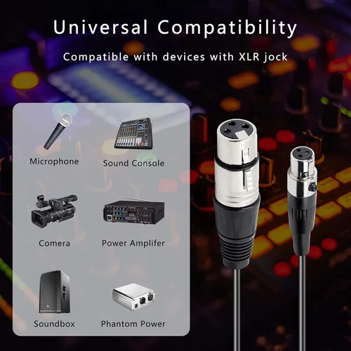 Vista 7 de XMSJSIY Adaptador de cable de audio XLR a XLR - Cable de micrófono de 3 pines a mini cable de micrófono de 3 pines para micrófono y cámara Lavalier