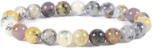 Vista 29 de Justinstones Gem - Pulsera elástica de cuentas redondas de piedras semipreciosas de 8 mm, unisex, de 17.78 cm Turmalina negra de grado A