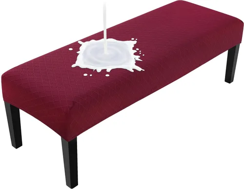 Vista 9 de Fuloon - Funda impermeable para banco de comedor, funda extraíble para banco lavable, protector de asiento para banco para sala de estar, Beige