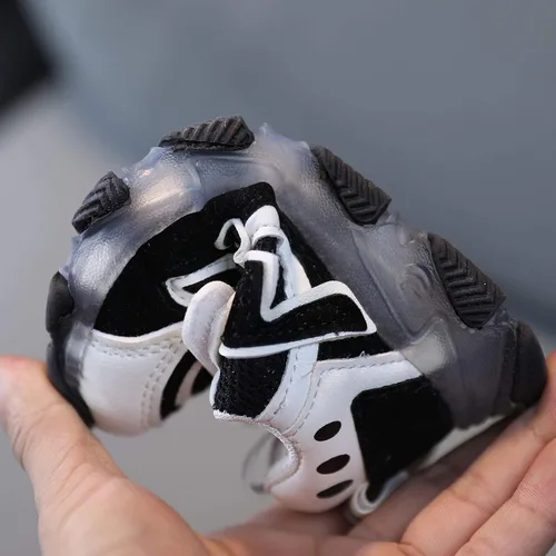 Vista 9 de Zapatos de caminar suaves del bebé del bebé,Niños bebé niñas llevó luz luminosa corriendo deporte zapatos zapatillas de deporte de malla
