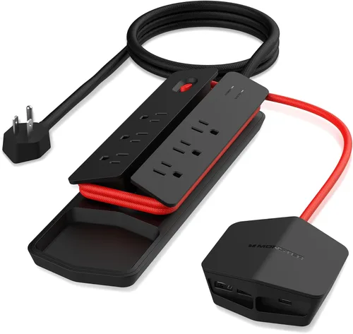 Vista 11 de Monster Power Center Vertex XL Protector de sobretensiones con regleta de alimentación desmontable, 10 salidas de CA, 2 puertos USB-A y 1 puerto