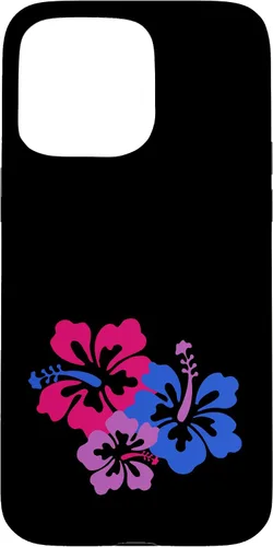 Vista 31 de Bisexual Bi Pride Sutil Hibiscus Flower Hawaii LGBT LGBTQ Funda para iPhone 16