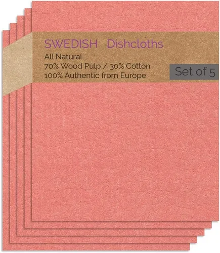 Vista 19 de SWEDEdishcloths - Toallas de esponja de celulosa - Juego de 10 paños de cocina suecos (azul)