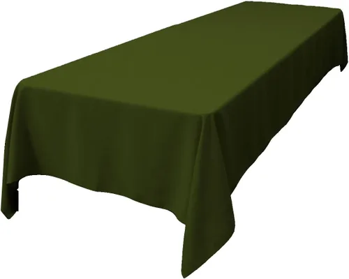 Vista 199 de LA Linen Mantel rectangular lavable de popelín de poliéster, resistente a las manchas y a las arrugas, cubierta de mesa 60x84, mantel de tela