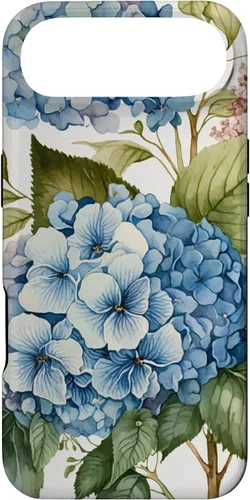 Vista 27 de Watercolour Vintage Blue Hydrangea with Flower Flower Case for iPhone 17
