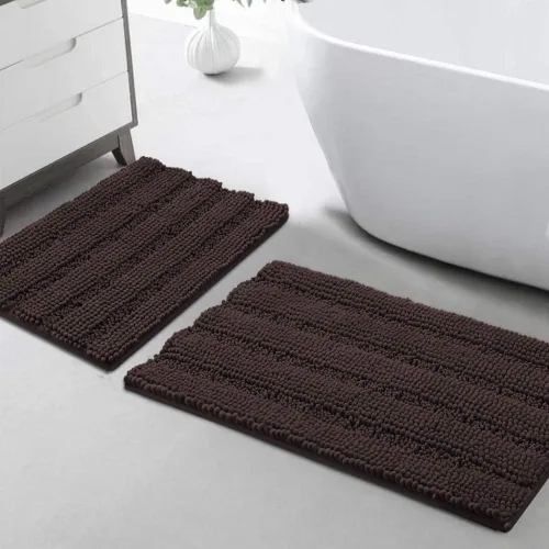 Vista 165 de Turquoize Alfombra de baño de chenilla de lujo para baño, extra absorbente, alfombra de ducha de microfibra antideslizante para baño, alfombra Aqua
