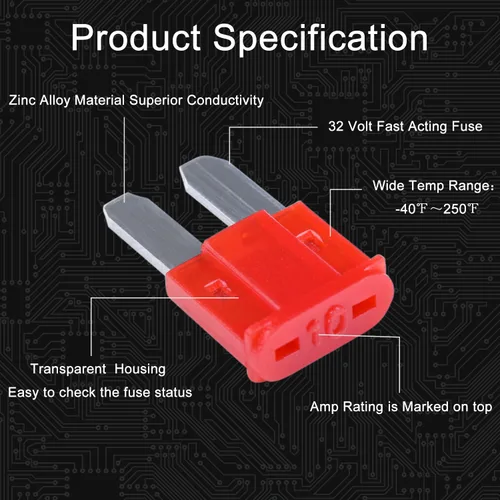 Vista 5 de Juego surtido de fusibles Micro2 - 105 fusibles ATR APT para automóvil con extractor de fusibles, fusible de repuesto automotriz para automóvil